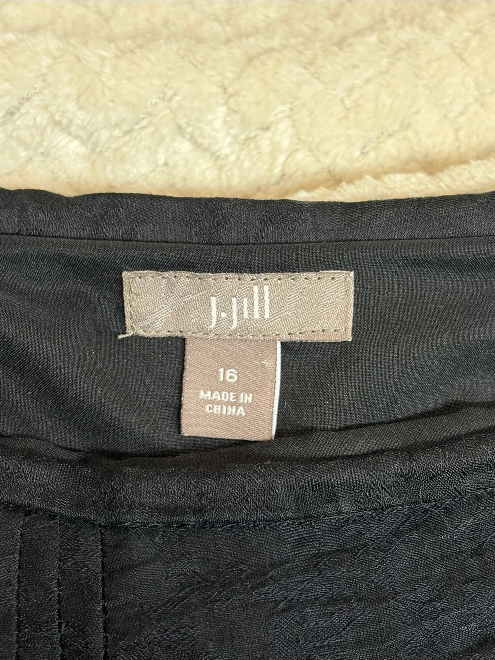 J.Jill Black Jacquard Floral Midi Skirt 16 Whimsigoth Dark Coquette Goth 90s